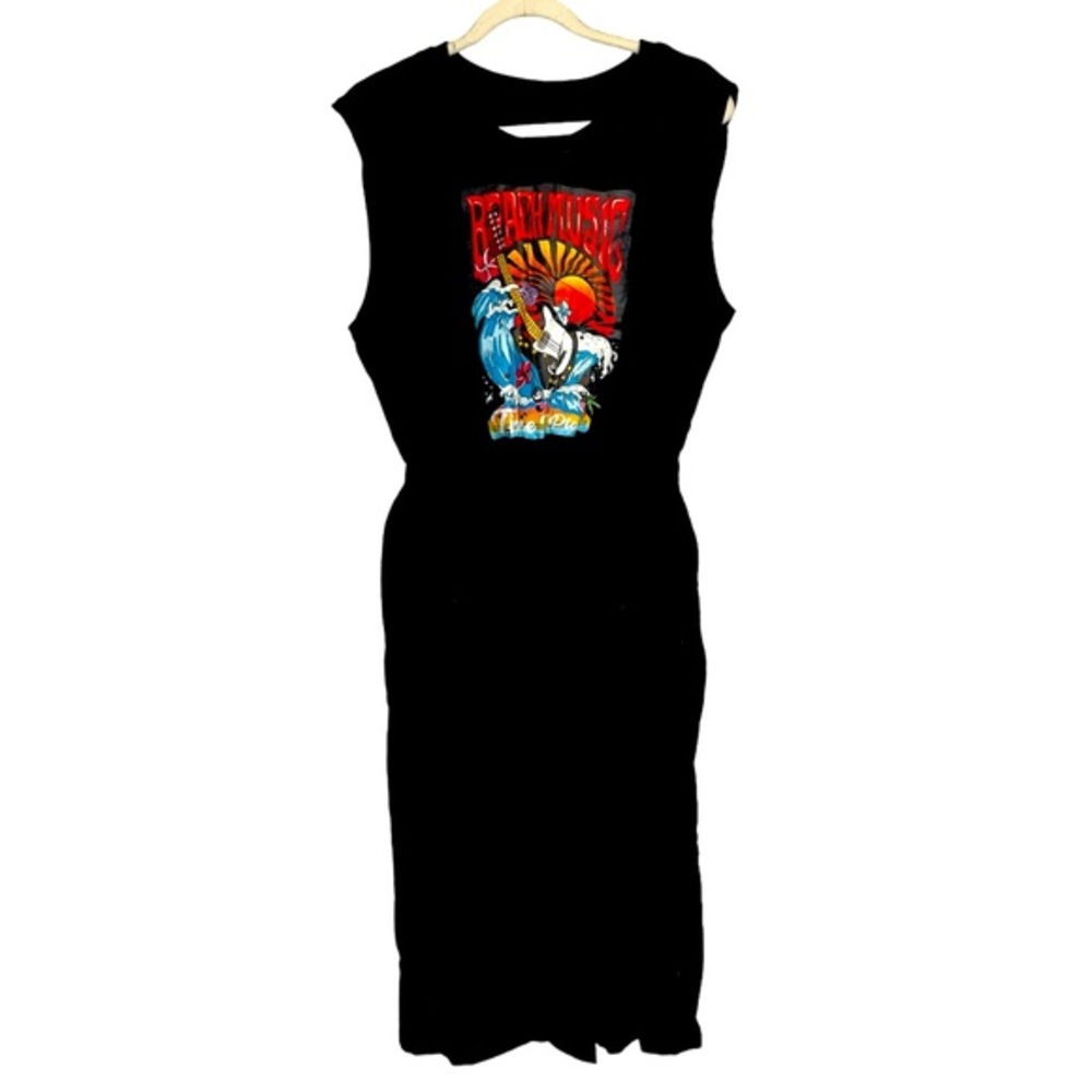 SHEIN Side Split Tank Dress Black Size Large